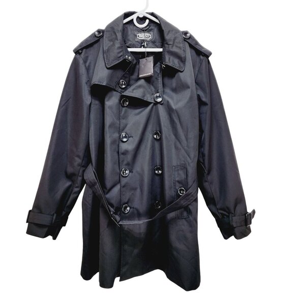 BGSD Women's Gabby Black Mid Length Trench Coat Size  XXL New - Picture 15 of 15
